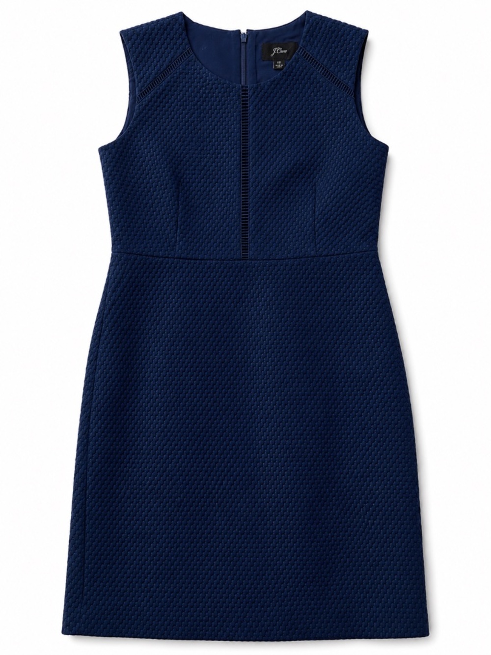 J.Crew Navy Textured Sheath Dress 12